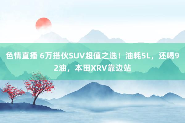 色情直播 6万搭伙SUV超值之选！油耗5L，还喝92油，本田XRV靠边站