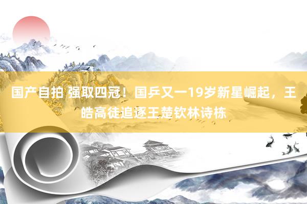 国产自拍 强取四冠！国乒又一19岁新星崛起，王皓高徒追逐王楚钦林诗栋