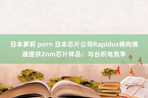 日本萝莉 porn 日本芯片公司Rapidus将向博通提供2nm芯片样品：与台积电竞争