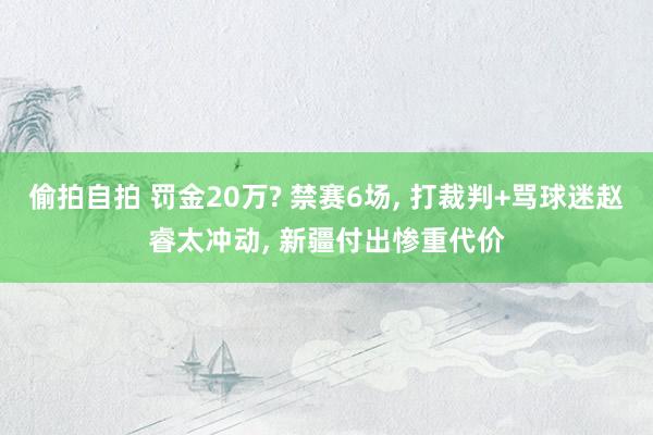 偷拍自拍 罚金20万? 禁赛6场， 打裁判+骂球迷赵睿太冲动， 新疆付出惨重代价